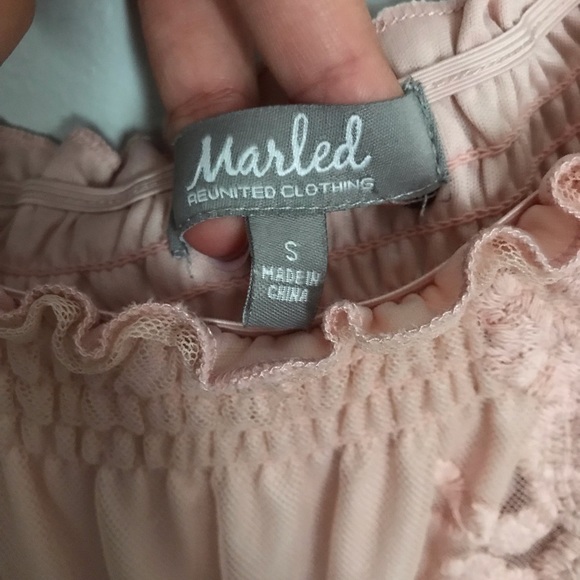 Pink sheer off the shoulder top - Picture 2 of 3